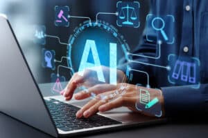 person using AI technology