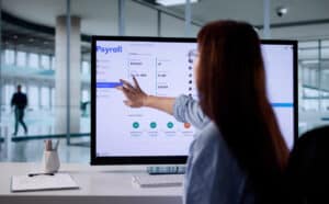 PEO company employee Using Payroll Software